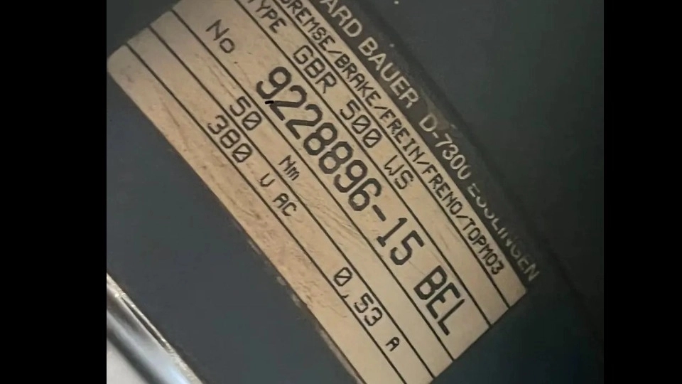ترمز الکتریکی EBERHARD BAUER مدل GBR 500 WS  ترمز الکتریکی مدل GBR 500 WS از شرکت EBERHARD BAUER .